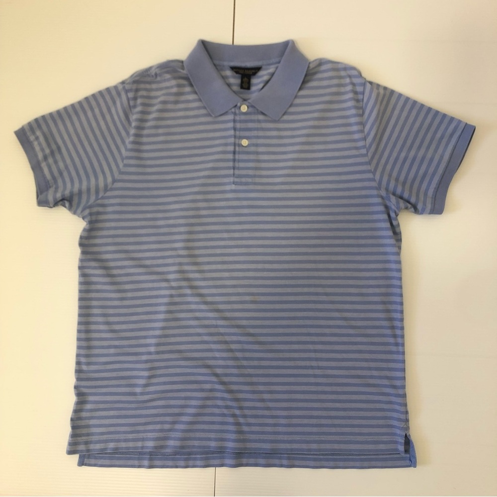 Banana Republic Men's Blue Stripes Polo Shirt - Size Large - Picture 6 of 7